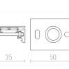EUTRAC závěsný adaptér pro tříokr. lištu bílá - RED - DESIGN RENDL