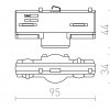 EUTRAC adaptér pro tříokr. lištu stříbrnošedá 230V - RED - DESIGN RENDL