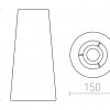 CONNY 15/30 stolní stínidlo Polycotton černá / měděná fólie max. 23W - RED - DESIGN RENDL