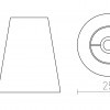 CONNY 25/30 stolní stínidlo Polycotton černá / měděná fólie  max. 23W - RED - DESIGN RENDL