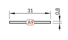 Difuzor A9 nasunovací jemně matný 2m