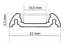 Profil WIRELI FINLANDIA ALU hliník anod. 20x10x4000mm (metráž)
