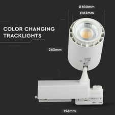 LED svítidlo COB TRACK 35W VT-4745 CCT 3000lm bílé II.