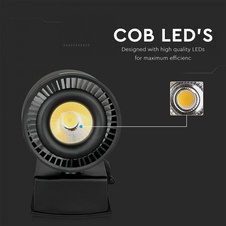 LED svítidlo COB TRACK 33W VT-4535 4000K 1800lm černé II.
