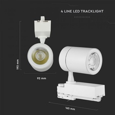 LED reflektor lištový COB 35W VT-4536 bílý III.