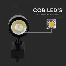 LED reflektor lištový COB 35W VT-4536 černý
