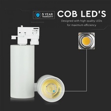 LED reflektor lištový COB 30W VT-4635 bílý II.