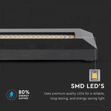 LED orientační svítidlo 2W VT-1152 60lm IP65 obdélníkové černé II.