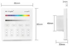 Mi-Light Dotykový panel RGB/RBW 4-zónový 230V