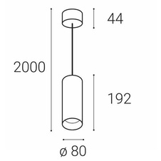 Svítidlo LUKY Z, B 10-20 3000K ZÁVĚSNÉ ČERNÉ - LED2 Lighting