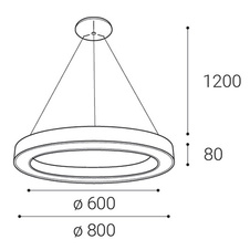 Svítidlo SATURN 80 P-Z, B 80 4000K ZÁVĚSNÉ ČERNÉ - LED2 Lighting