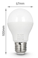 Mi-Light LED žárovka RGB+CCT E27 6W