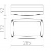SONYA čtvercová stříbrnošedá 230V E27 2x18W IP54 - RED - DESIGN RENDL