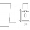 KUBIS nástěnná sádrová 230V G9 40W - RED - DESIGN RENDL