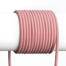 FIT textilní kabel 3X0,75 1bm červená/bílá - RED - DESIGN RENDL