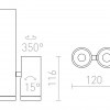 BOGARD TWIN stropní matný nikl 230V LED 2x5W 40° 3000K - RED - DESIGN RENDL