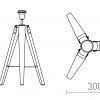 ALVIS stolní podstavec bambus/chrom 230V E27 28W - RED - DESIGN RENDL