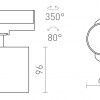 CONNOR pro tříokr. lištu bílá/černá 230V LED GU10 10W - RED - DESIGN RENDL